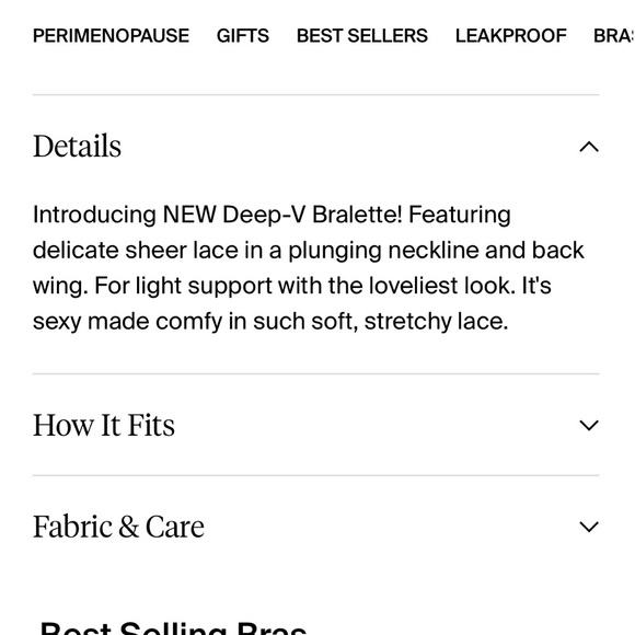 - Knix lace deep- V bralette in black - Picture 4 of 6